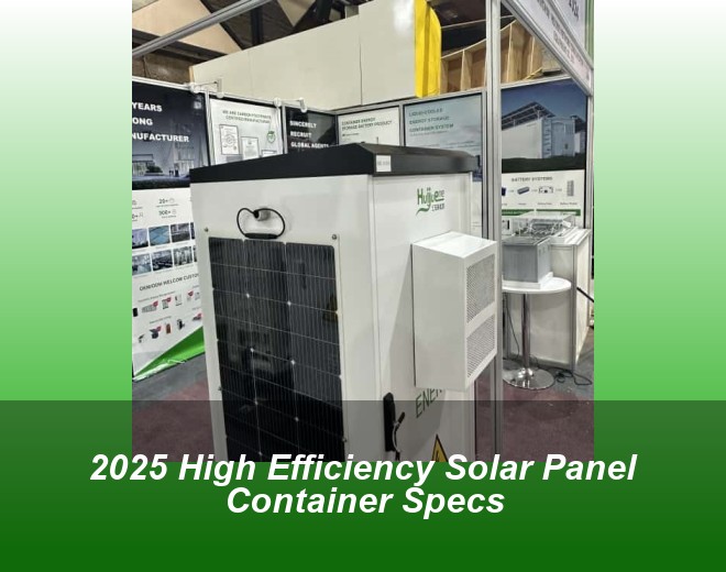 2025 High Efficiency Solar Panel Container Specs